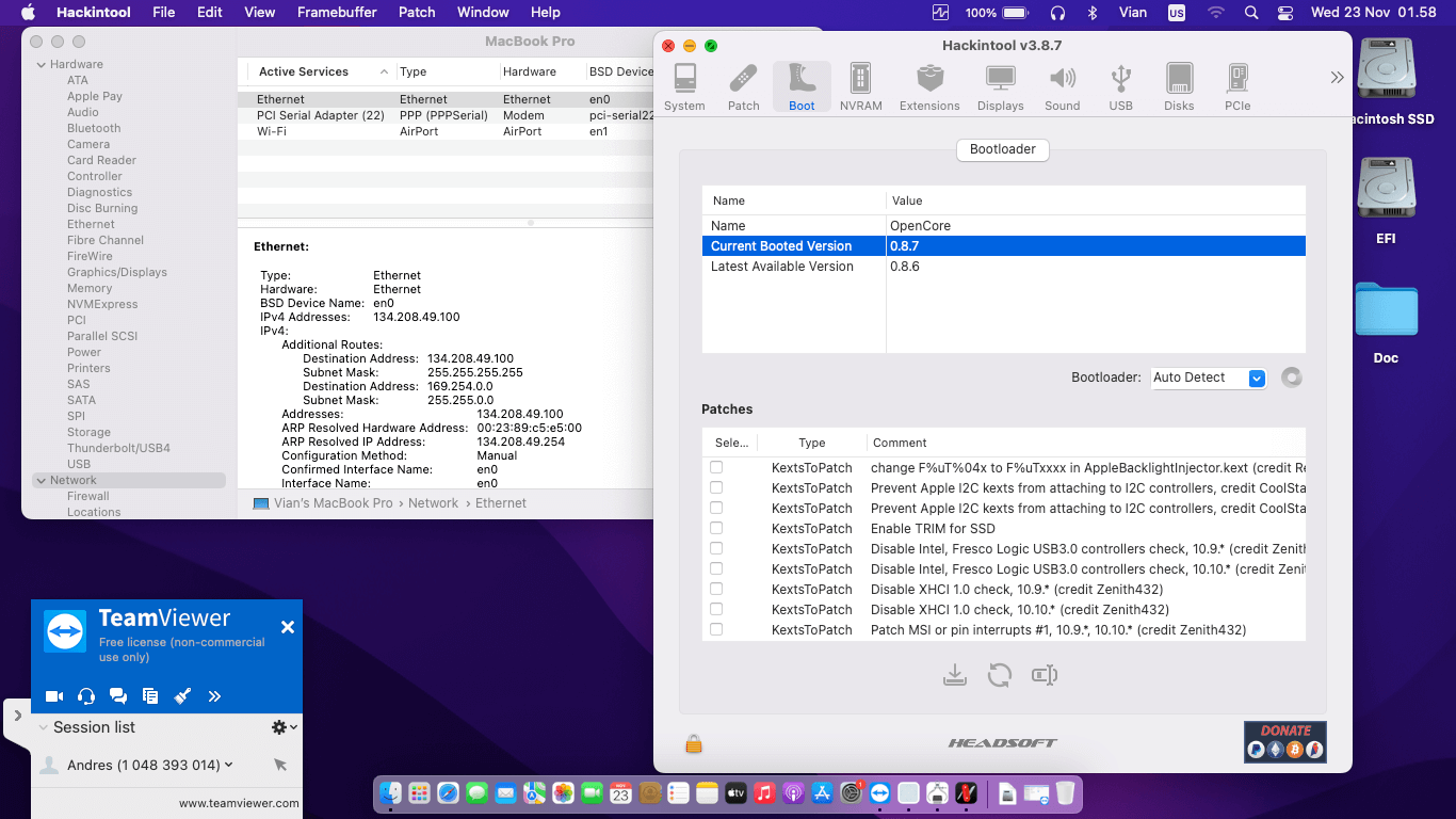 HP EliteBook 820 G3 8th [SkyLake   Intel HD 520 + I2C]   OpenCore 9